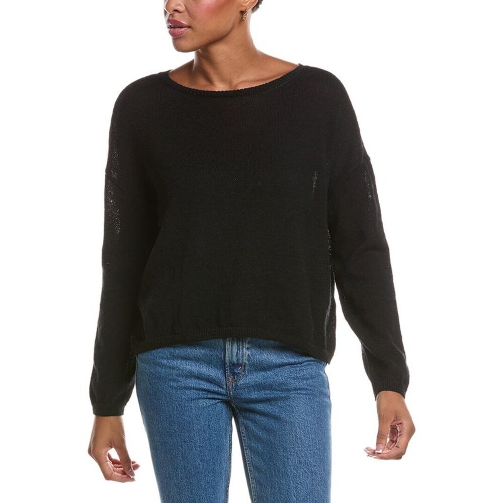 Rd Style Womens  Walla Long Sleeve Boatneck Pullover, Black